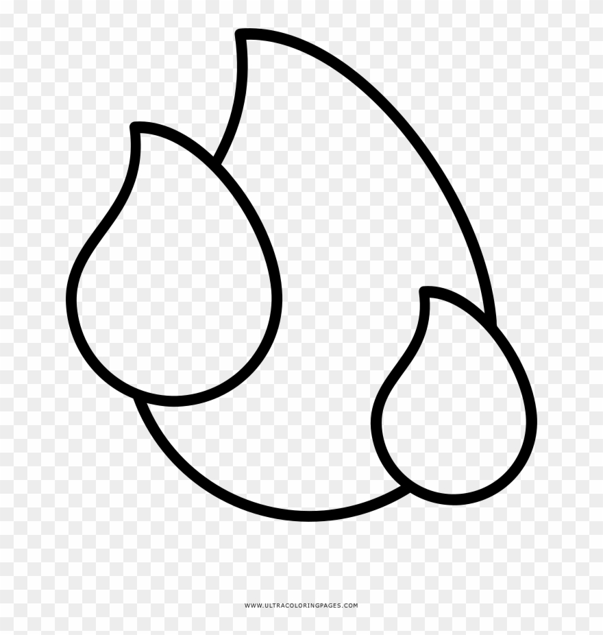 Water Drop Coloring Page Clipart