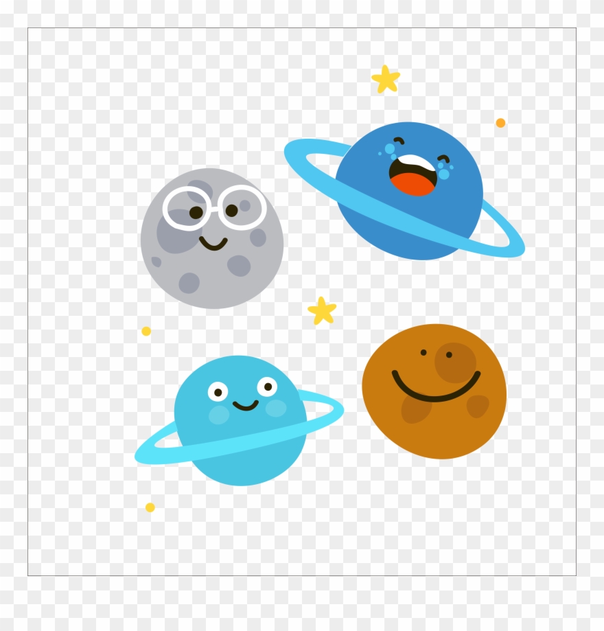 Solar System Planet Cartoon Illustration Clipart