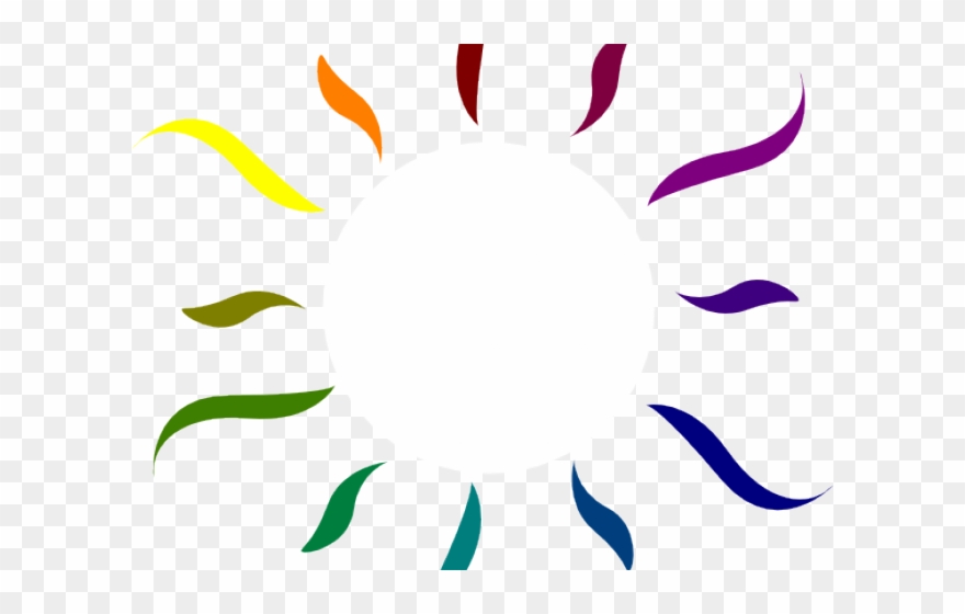 Ray Clipart Rainbow Sun - Png Download