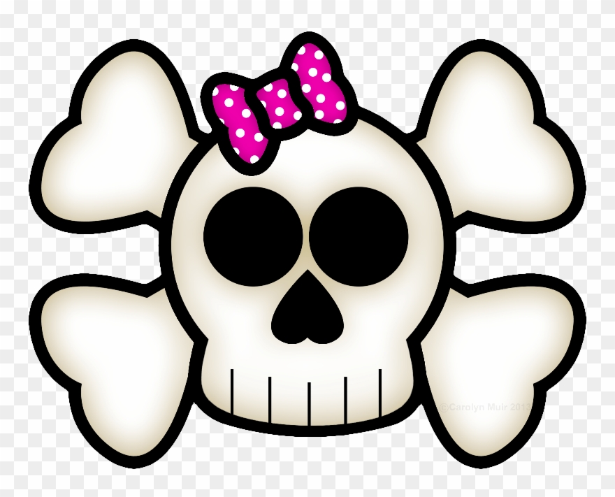 Kawaii Skull Crossbones Clipart