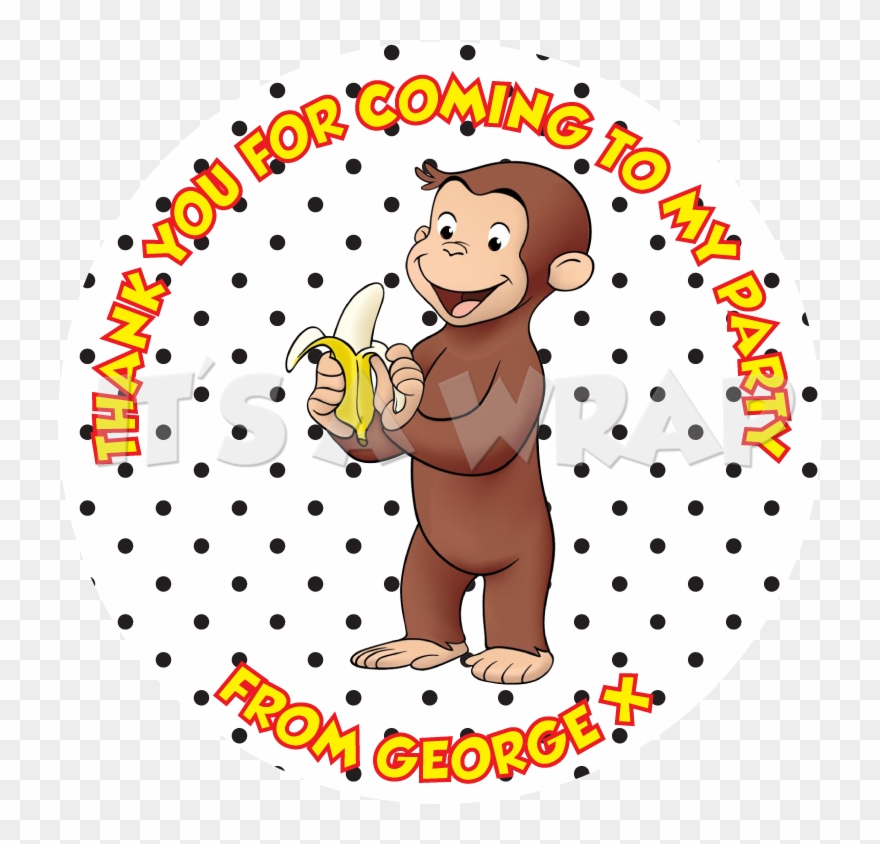 Curious George Sweet Cone Stickers Clipart