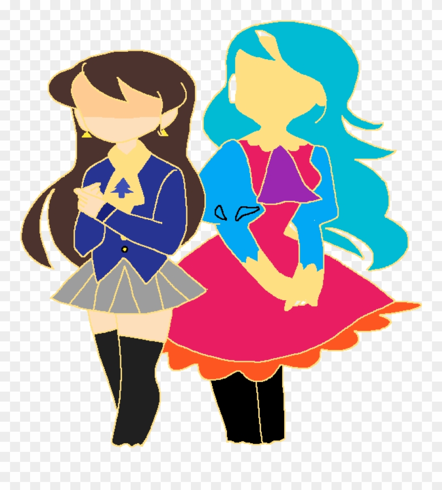Two Friends But Different Personalities Clipart