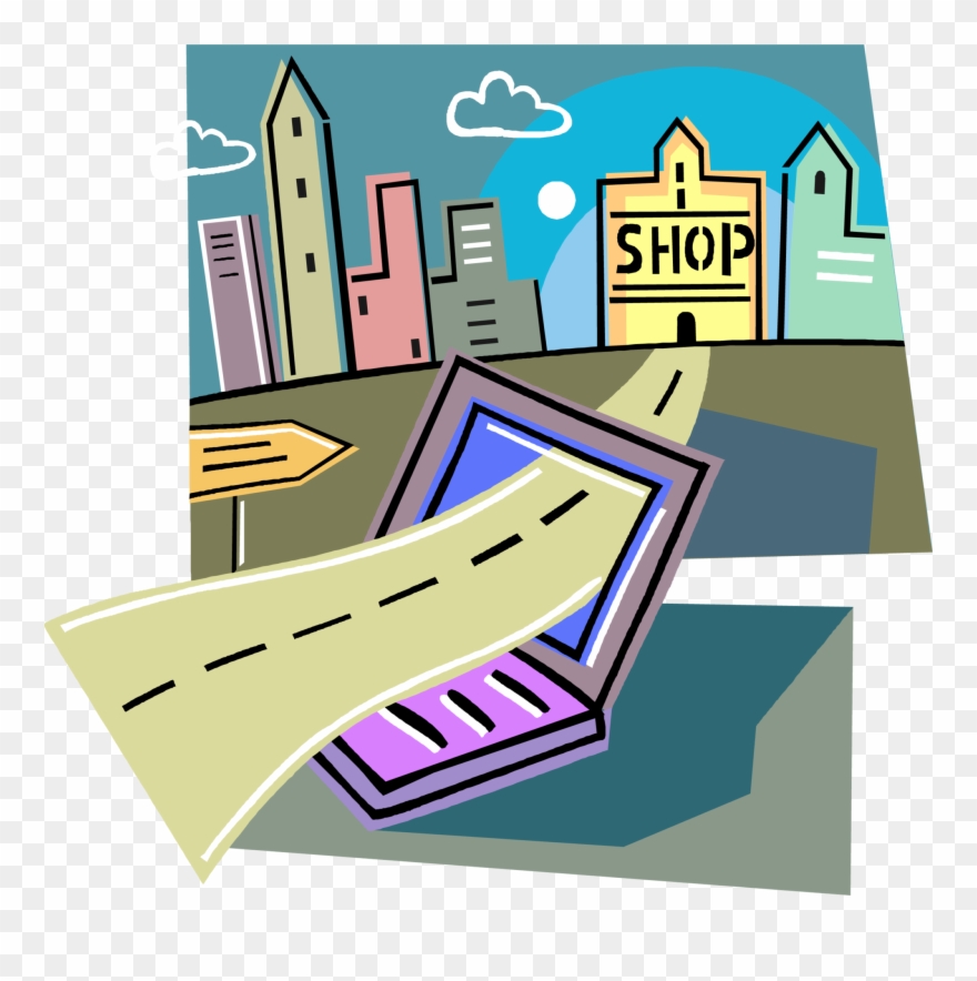 Computer Lead To Shop Clipart