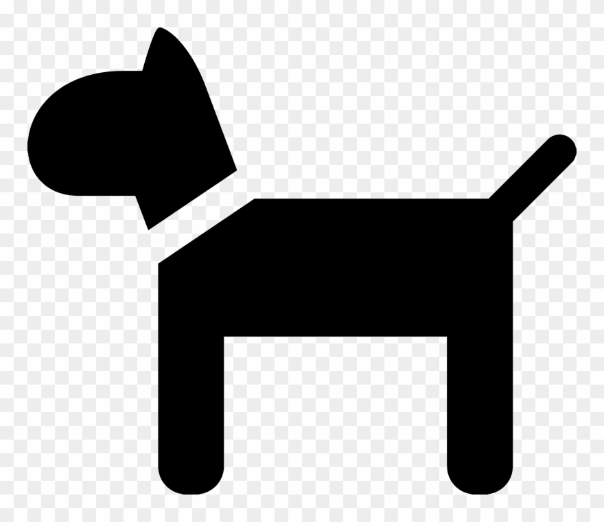 Dog Silhouette Rubber Stamp Clipart