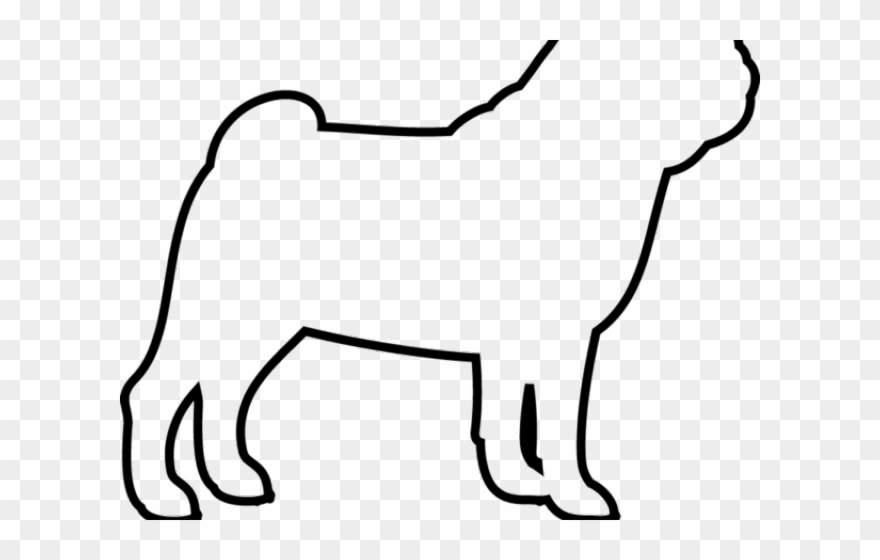 Pug Clipart Traceable - Png Download