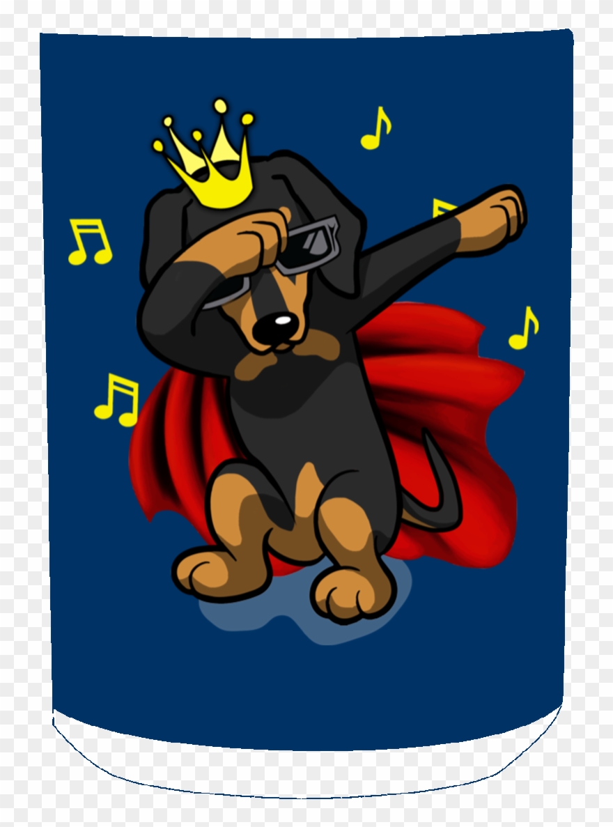 Dachshund King With Cool Glass Music Mug Clipart