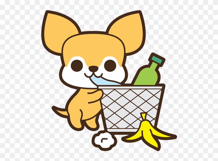 Dog Eating Trash Clipart