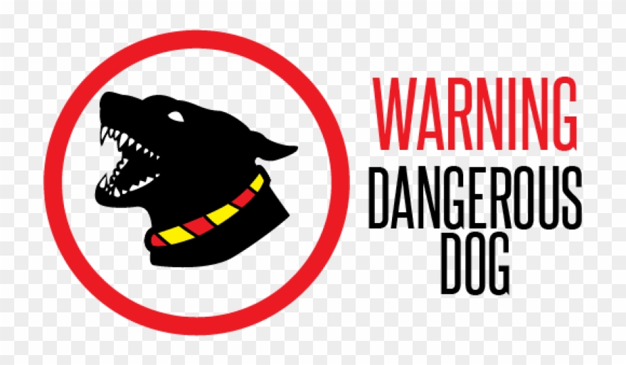 An Example Of A Dangerous Dog Sign, Which Will Soon Clipart