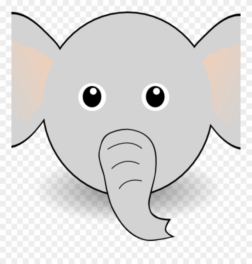 Elephant Face Clipart Free Printable Elephant Template - Png Download