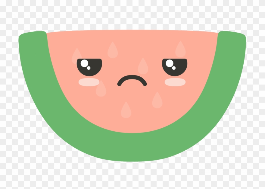 Grumpy Watermelon Clipart