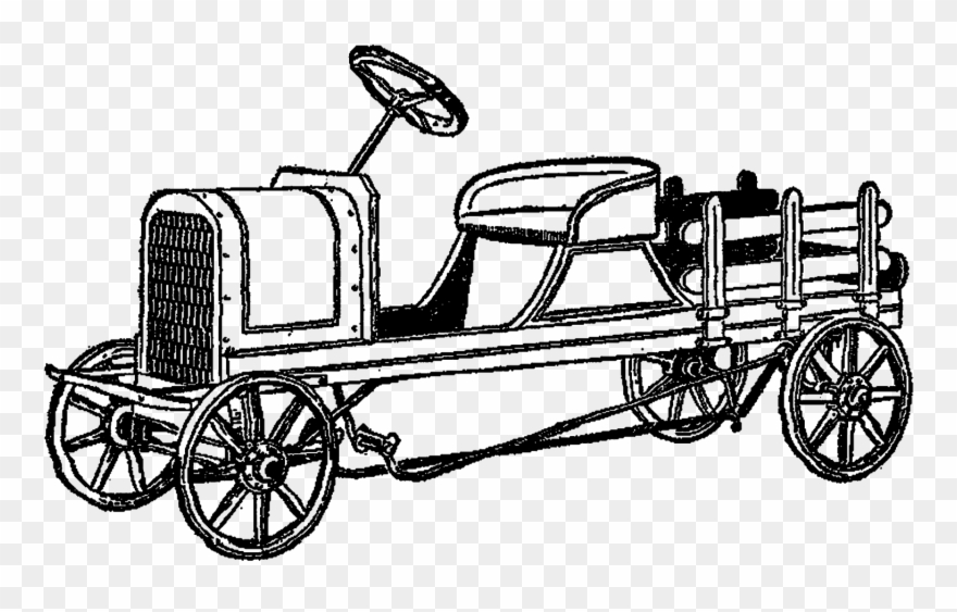 Vintage Toy Car Clip Art - Png Download