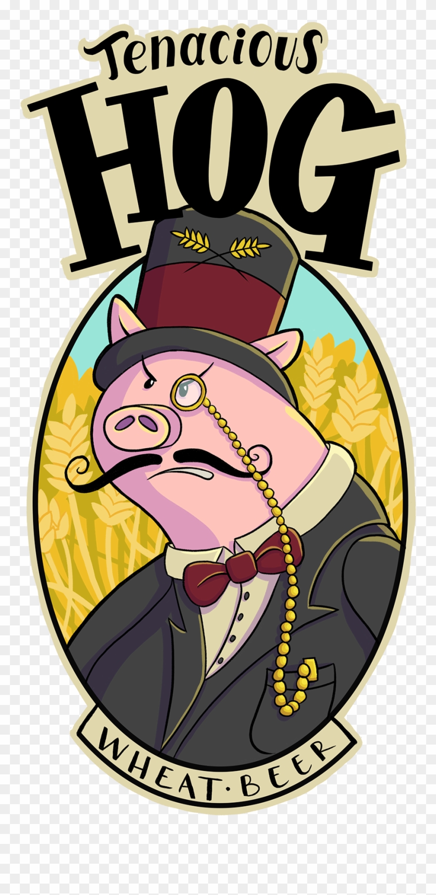 Tenacious Hog Beer Packaging Clipart