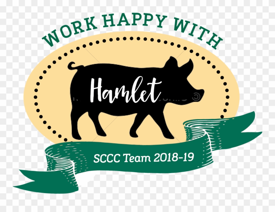 Hamlet Silhouette Badge Clipart