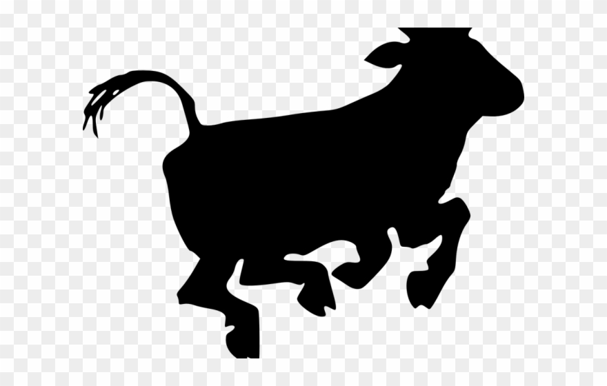 Silhouette Clipart Cow - Png Download