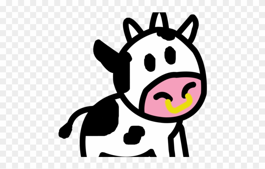 Cattle Clipart Cow Drawing - Png Download