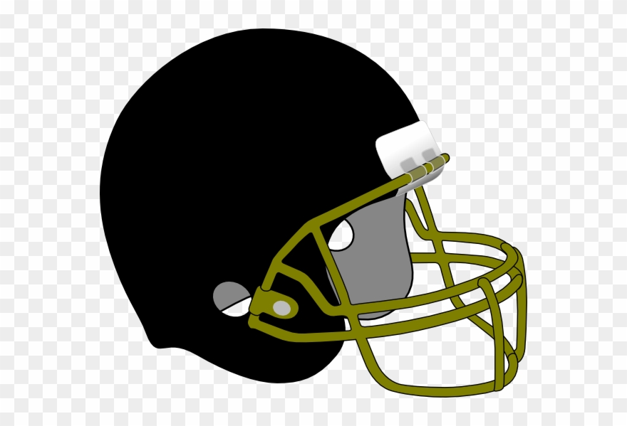 Football Helmet Bw Clip Art At Clker - Png Download