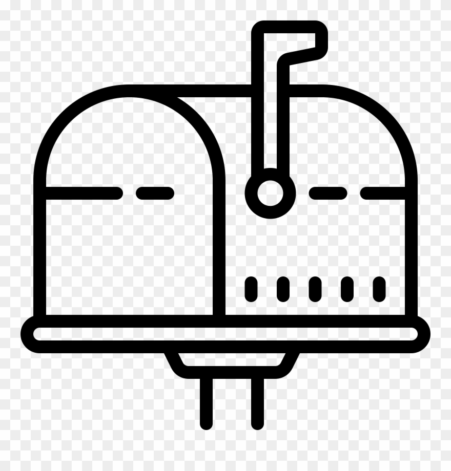 Mailbox Opened Flag Up Icon Clipart