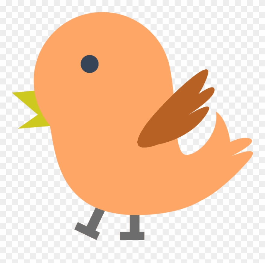 Orange Bird Clipart - Png Download