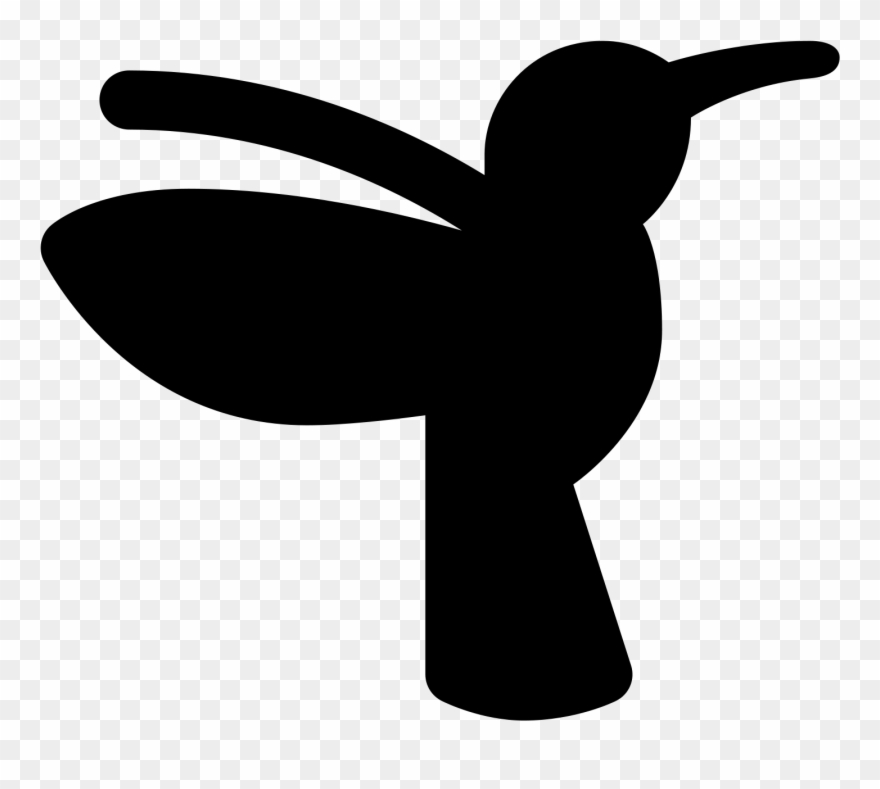 It's A Outline Of A Humming Bird As It Is Flying With Clipart
