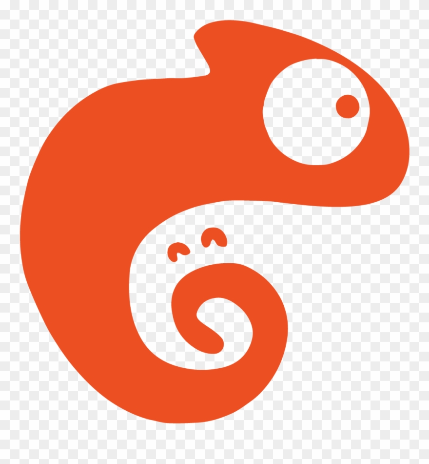 Chameleon Clipart Orange - Png Download
