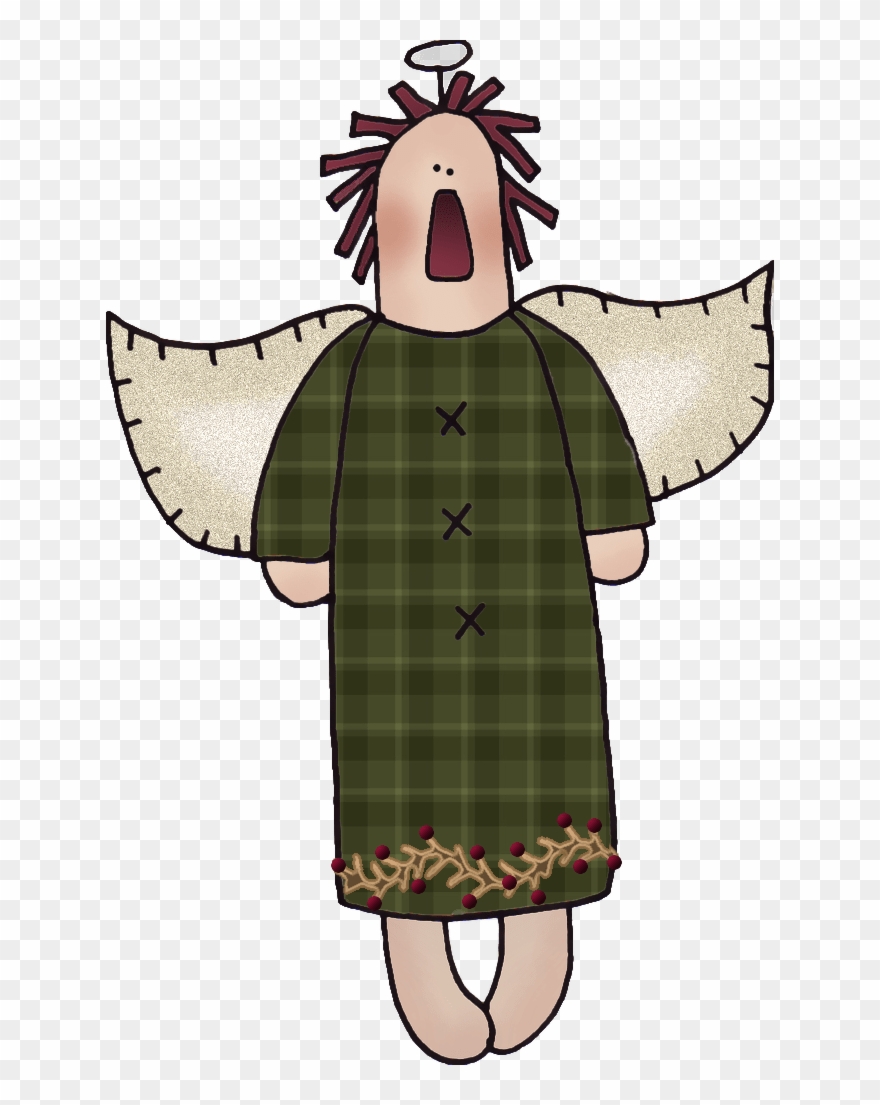 Primitive Angel Clipart 2 By Destiny - Png Download