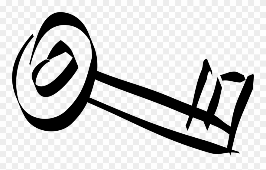 Vector Illustration Of Skeleton Security Key Opens Clipart