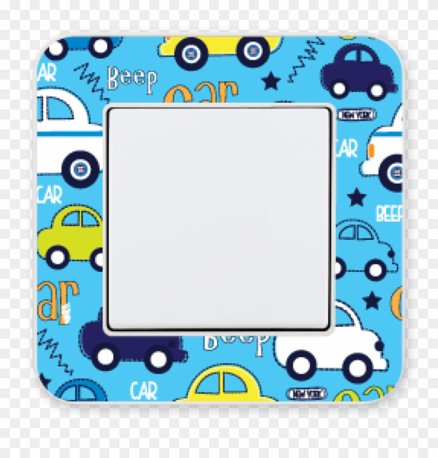 Tekli Fildişi Little Cars Desenli Anahtar Clipart