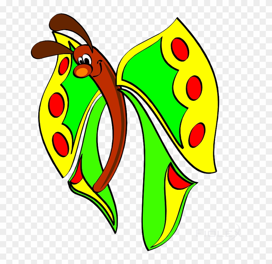 Grüner Schmetterling Clipart