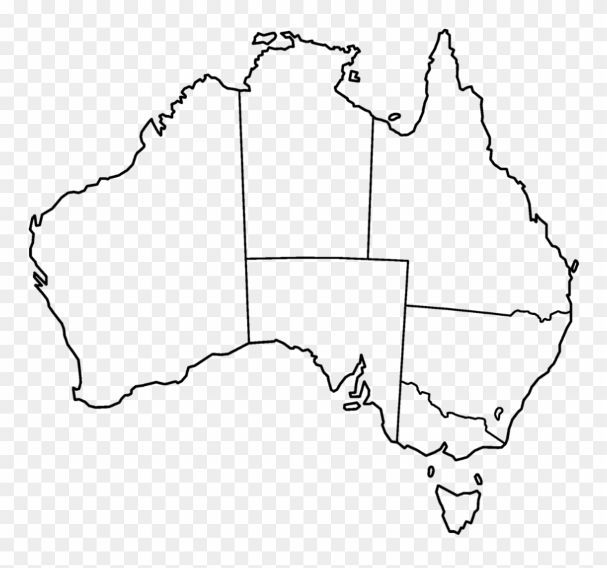 Australia Transparent Blankmap Clipart
