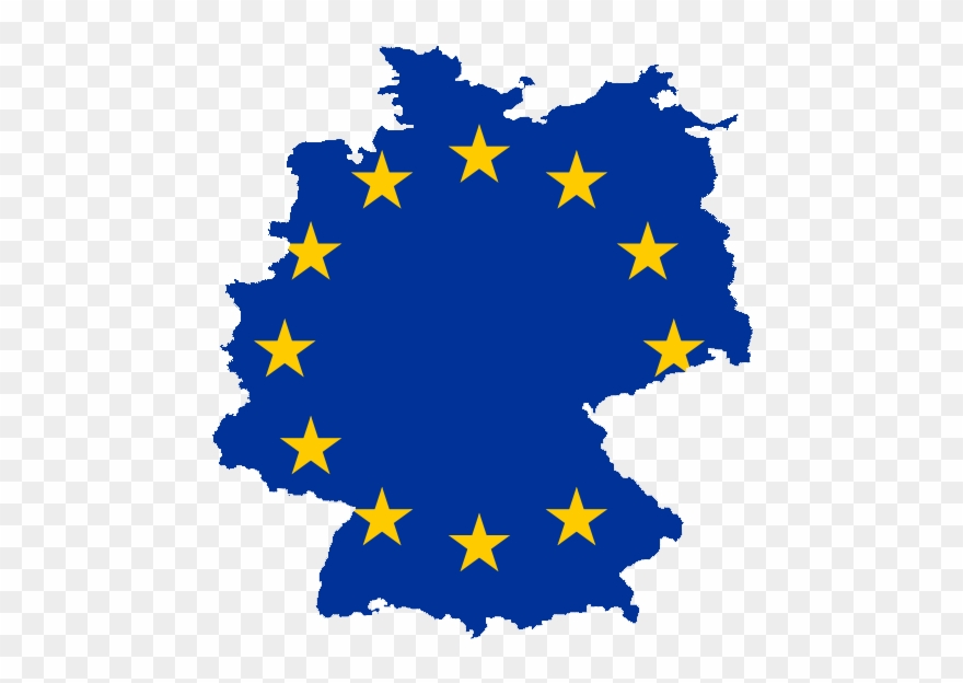 Flag Map Of Ger Eu Clipart