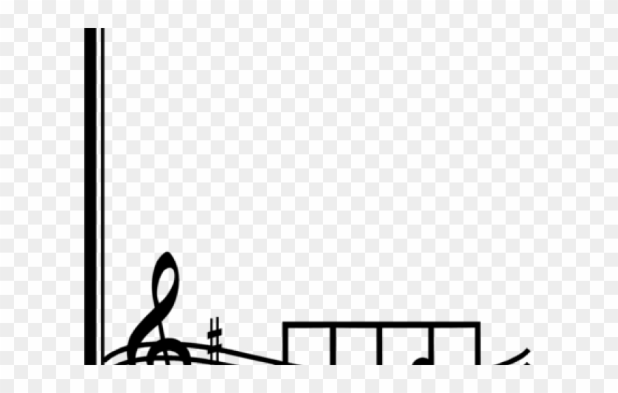 Sheet Music Clipart Border - Png Download