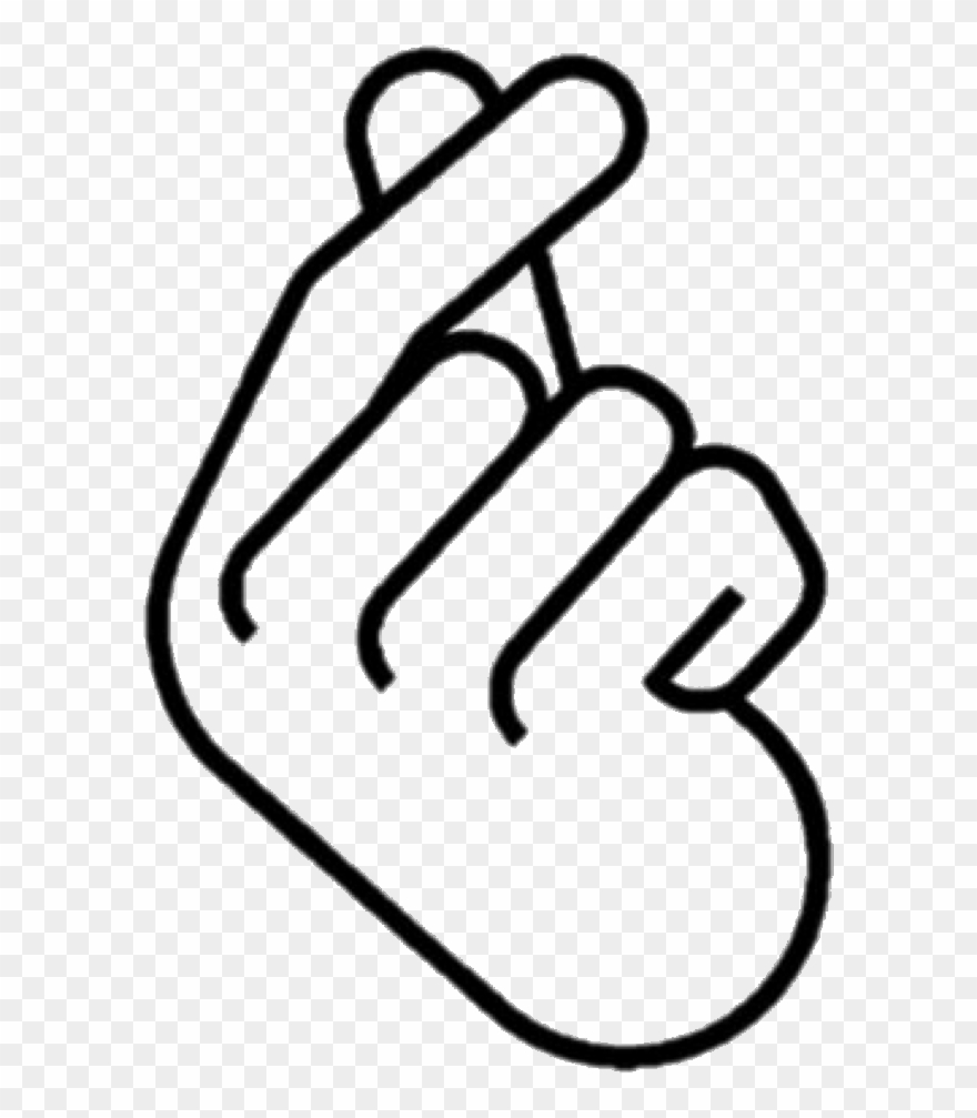Kpop Korean Pop Music Hand Finger Heart Fingerheart Clipart
