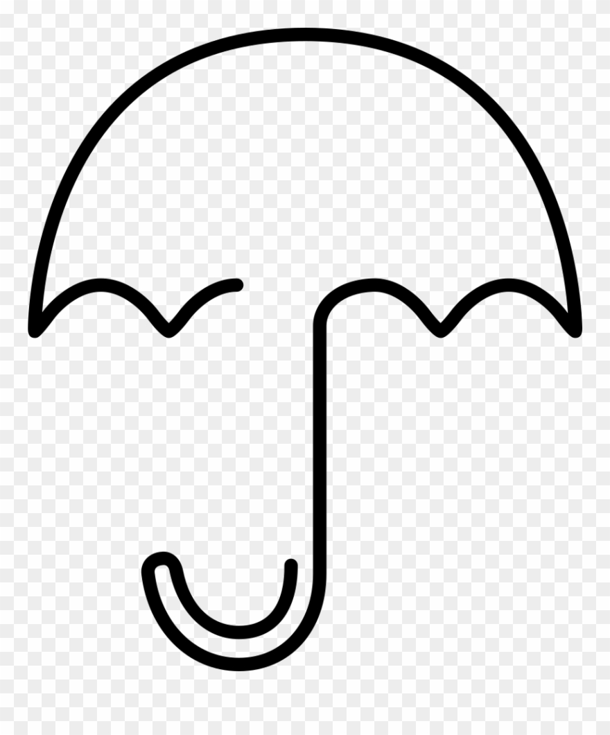 Umbrella Ultrathin Outline Comments Clipart