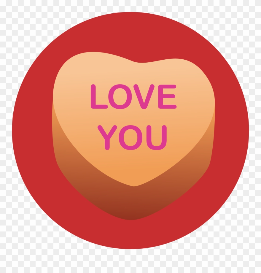 Love You Heart Candy Clipart