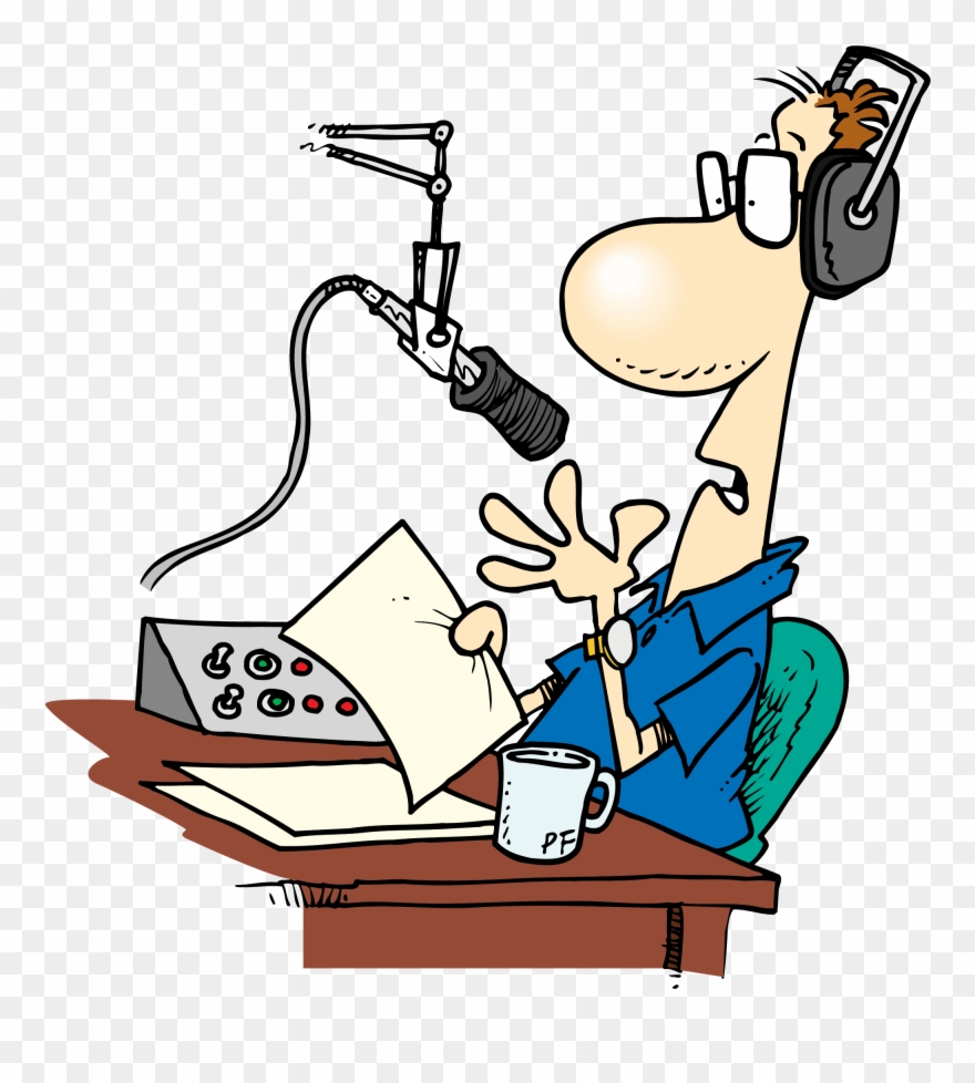 A Radio Announcer Clipart