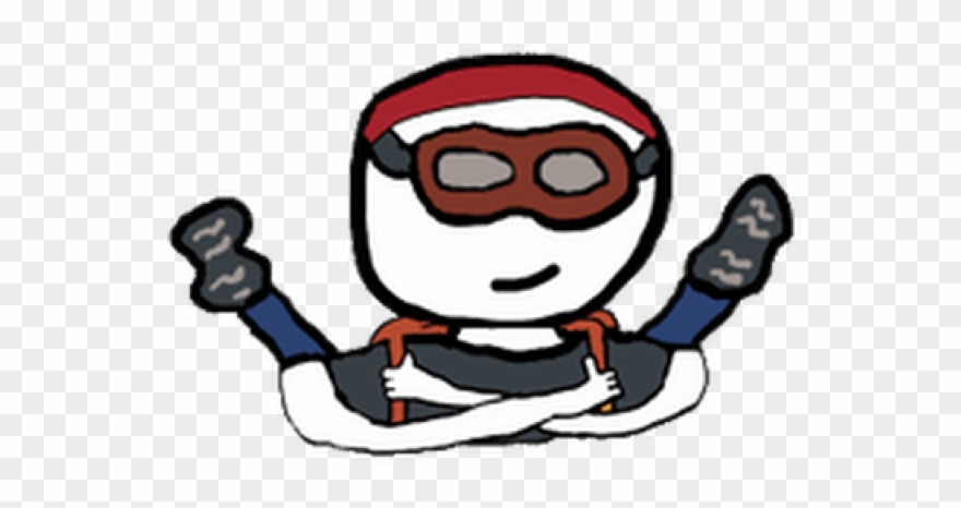 Parachute Clipart Stickman - Png Download