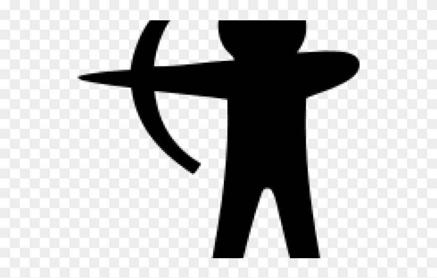 Archery Clipart Stickman - Png Download