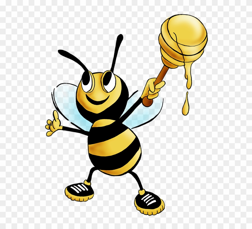 Clipart Of Processed, Macro And Bee The - Png Download