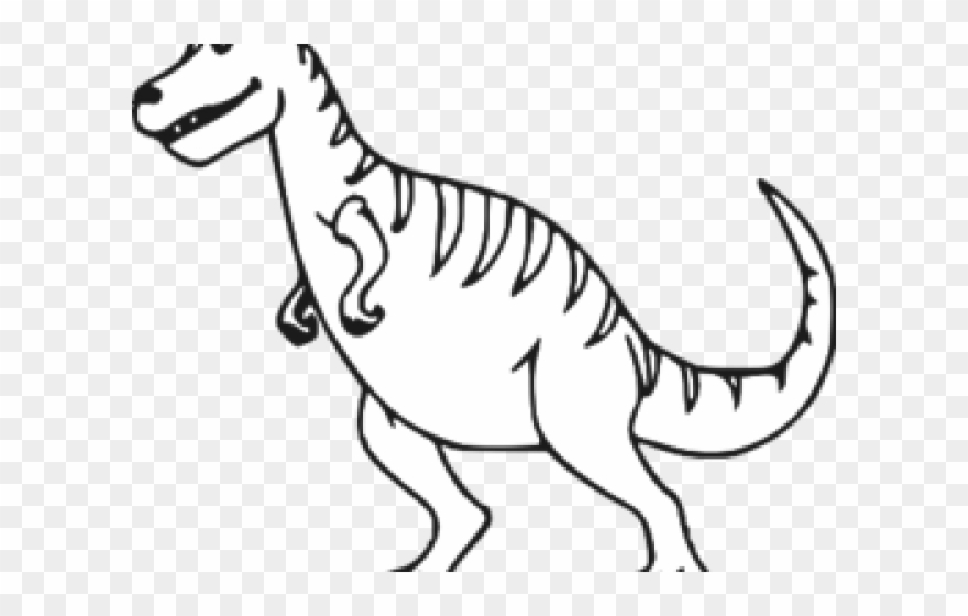 Dinosaur Clipart Black And White - Png Download