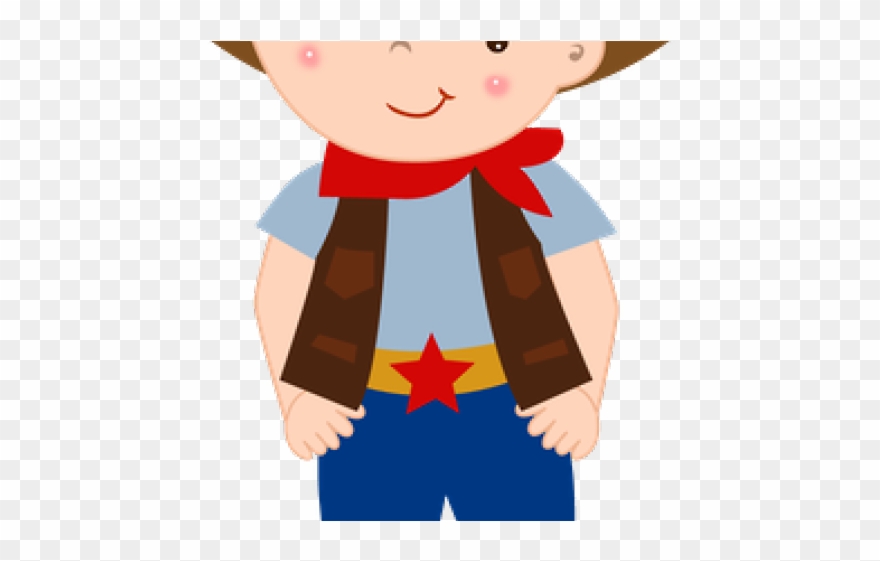 Little Boy Clipart Cowboy - Png Download