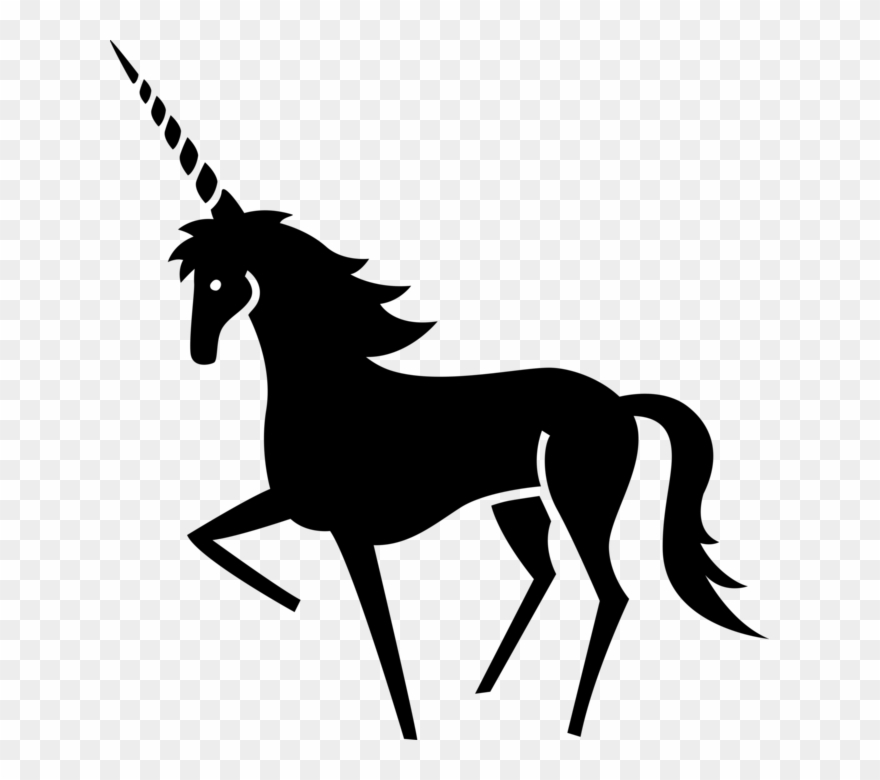 Vector Illustration Of Unicorn Legendary Creature Equestrian Clipart