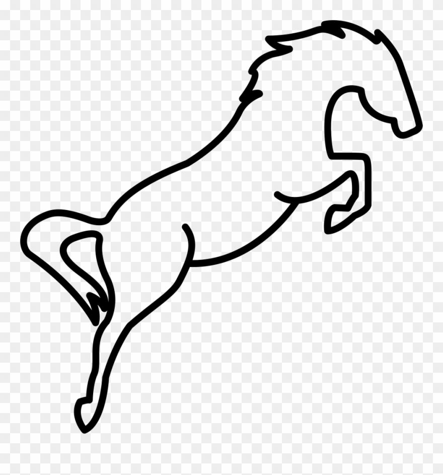 Jumping Horse Outline Clipart