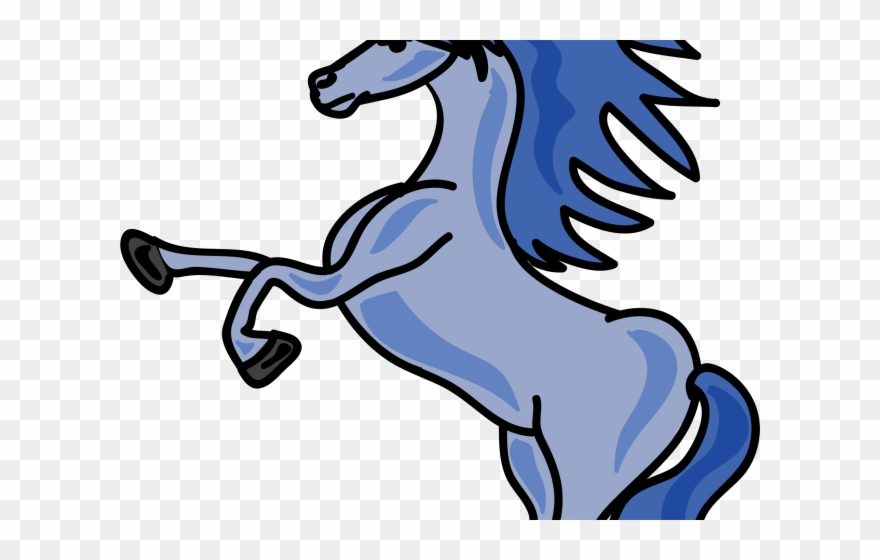 Blue Clipart Unicorn - Png Download