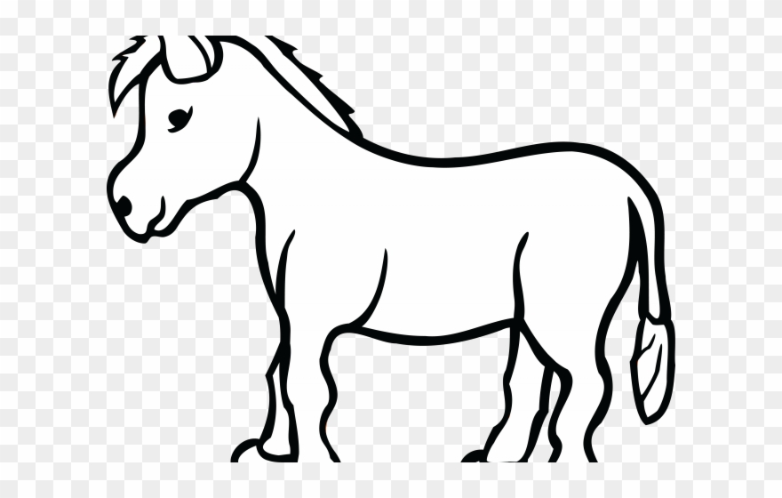 Donkey Clipart Outline - Png Download