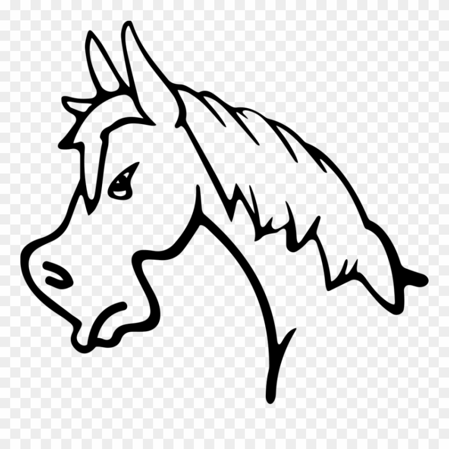 Free Png Download Horse Side View Outline Png Images Clipart