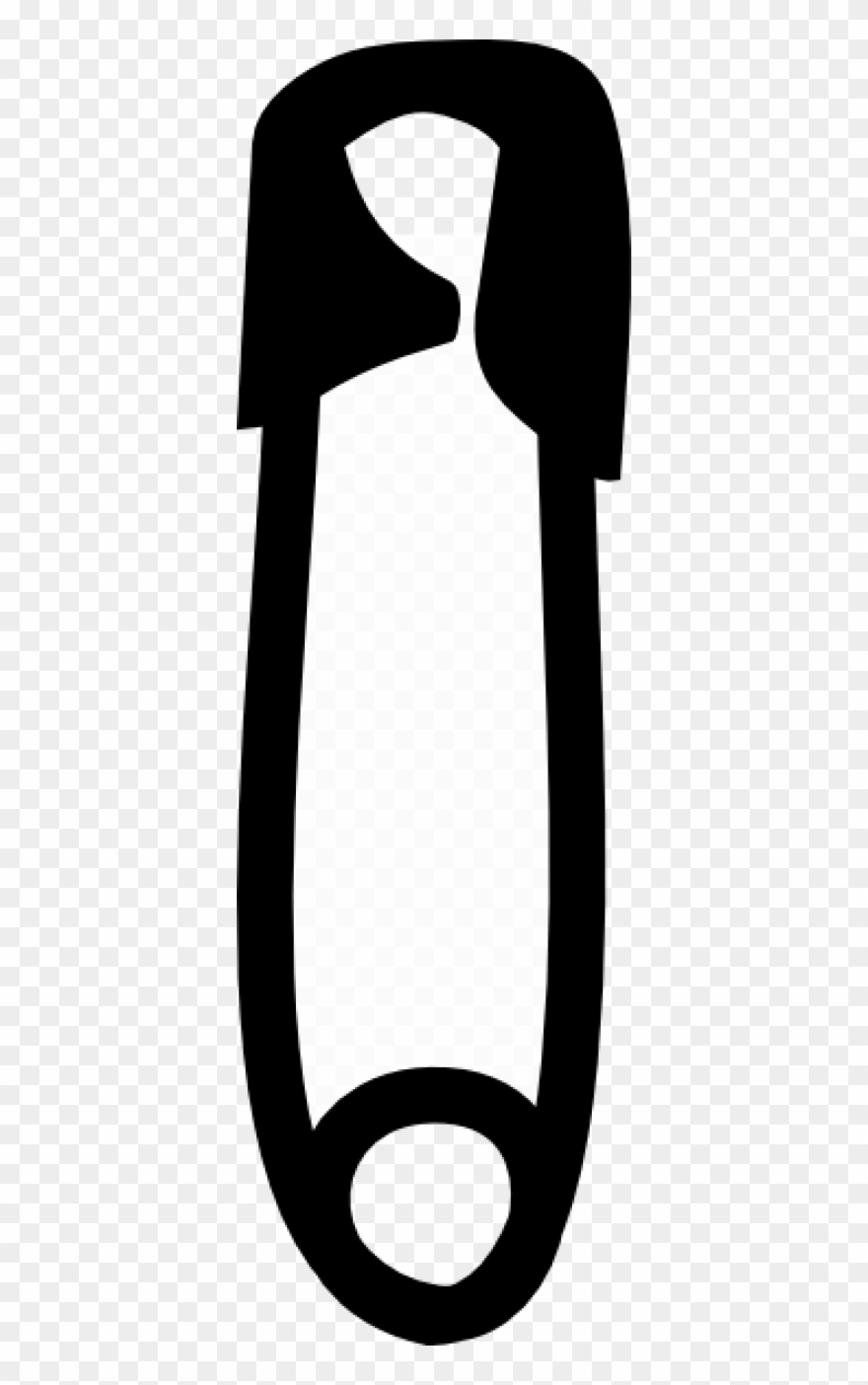 Diaper Pin Black Clip Art - Png Download