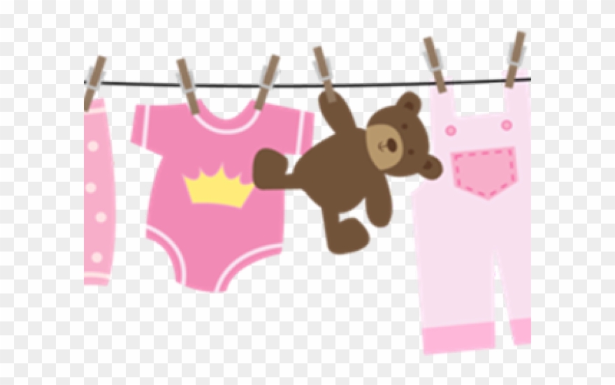 Baby Clipart Clothesline - Png Download
