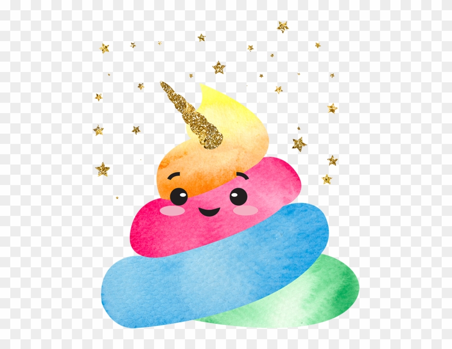 Rainbow Glitter Poop Clipart