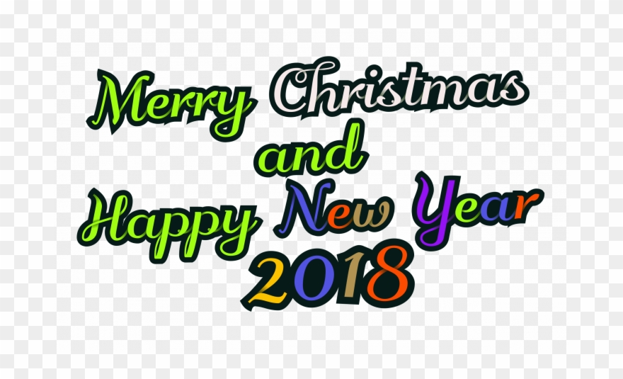 Merry Christmas And Happy New Year Images 2018 Clipart