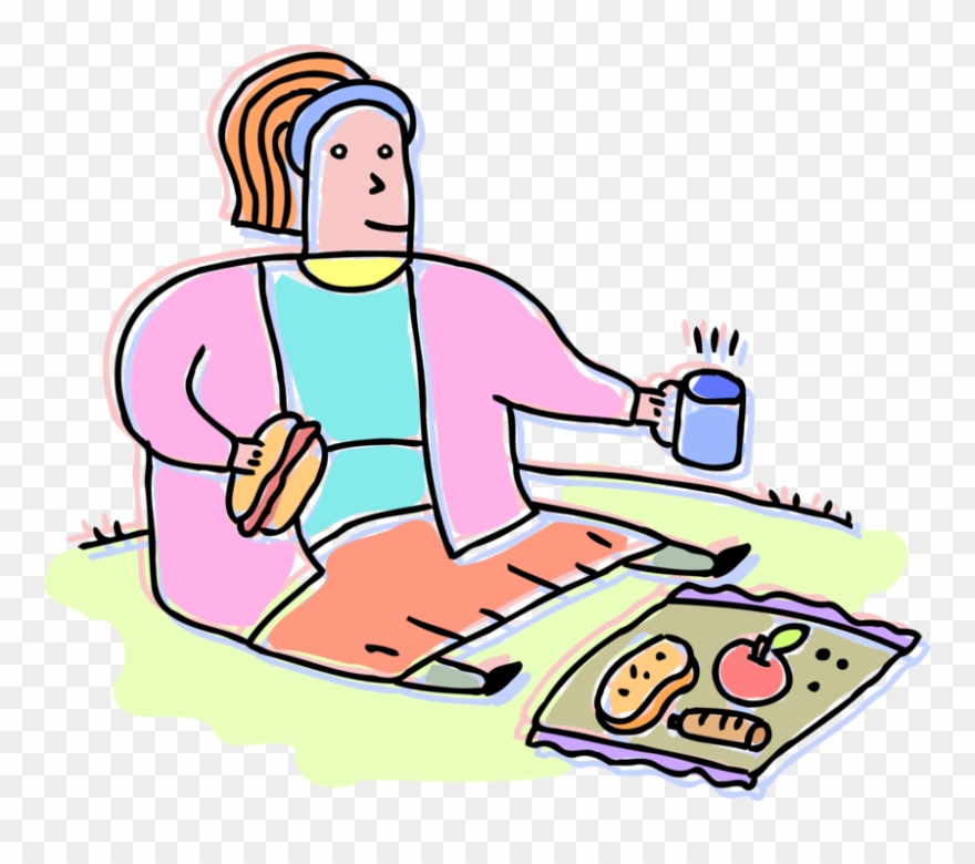 Vector Illustration Of Le Déjeuner Sur L'herbe Picnic Clipart